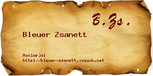Bleuer Zsanett névjegykártya
