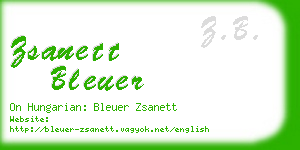 zsanett bleuer business card